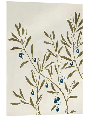 Tableau en verre acrylique Olive Branch - Green