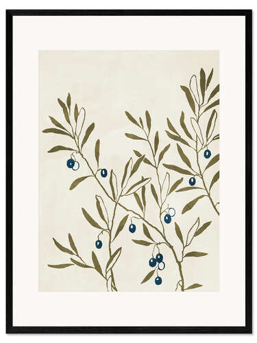 Stampa artistica con cornice Olive Branch - Green