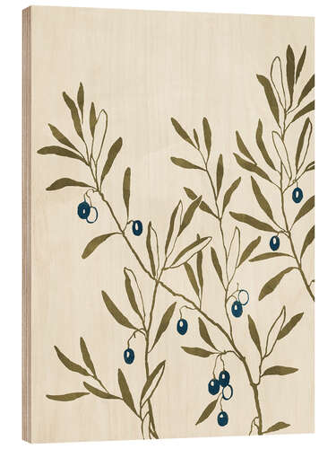 Cuadro de madera Olive Branch - Green