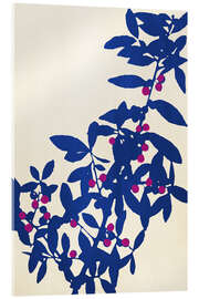 Acrylglasbild Abstract Botanical no. 1 - Blue