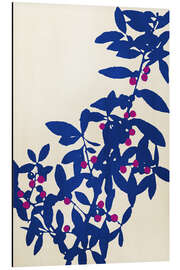Obraz na aluminium Abstract Botanical no. 1 - Blue - Adriano Oliveira