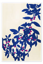 Stampa Abstract Botanical no. 1 - Blue - Adriano Oliveira