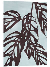 Cuadro de metacrilato Monstera no. 1, Blue - Adriano Oliveira