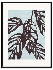 Gerahmter Kunstdruck Monstera no. 1, Blue