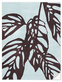 Wandsticker Monstera no. 1, Blue
