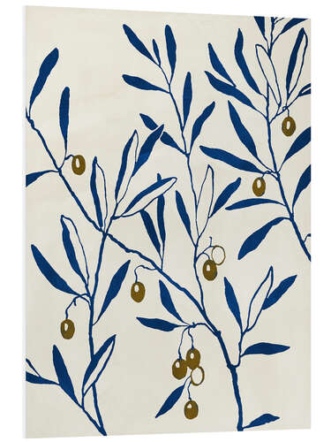 PVC-tavla Olive Branch - Blue