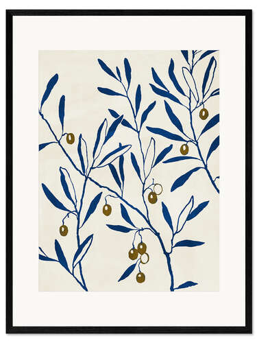 Stampa artistica con cornice Olive Branch - Blue