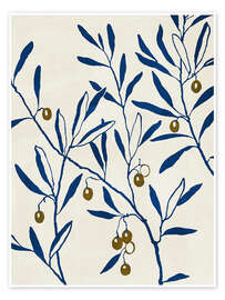 Stampa Olive Branch - Blue - Adriano Oliveira