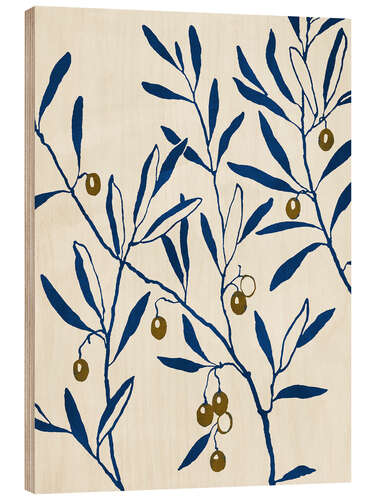 Cuadro de madera Olive Branch - Blue