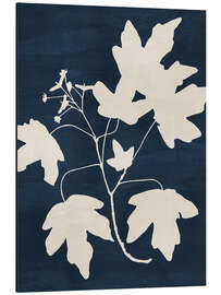 Magnettafel Ahornzweig - Blau