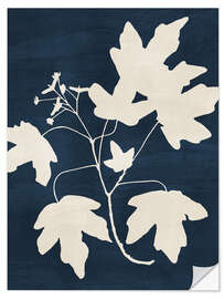 Sticker mural Maple Branch - Blue
