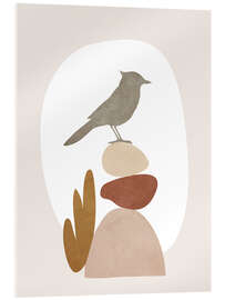 Acrylglasbild Süßer kleiner Vogel - Branka Kodžoman