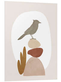 Hartschaumbild Süßer kleiner Vogel