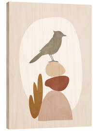Obraz na drewnie Cute Little Bird - Branka Kodžoman
