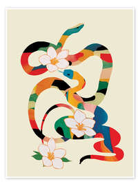 Obraz Abstract Snakes in the Flowers - Branka Kodžoman