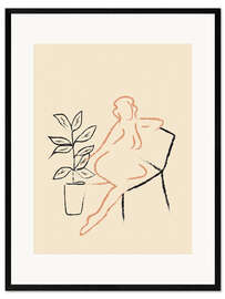 Gerahmter Kunstdruck Nude Line