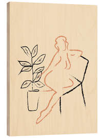Holzbild Nude Line