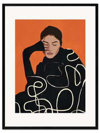 Ingelijste kunstdruk Thinking of a moment - Branka Kodžoman