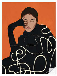 Muursticker Thinking of a moment - Branka Kodžoman