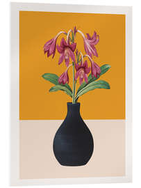 Acrylglasbild Blumen in schwarzer Vase