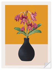 Vinilo para la pared Flowers in Black Vase
