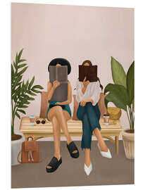 Hartschaumbild Wir lesen