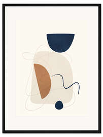 Gerahmter Kunstdruck Spiralförmige Geometrie III