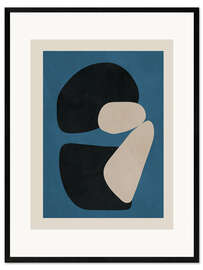 Inramat konsttryck Abstract Balance III