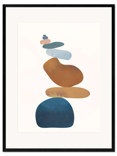 Impresión de arte enmarcada Balancing Stones I