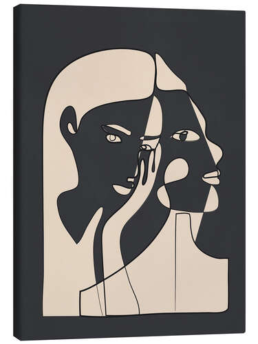 Leinwandbild Abstrakte Gesichter II