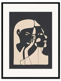 Stampa artistica con cornice Abstract Faces II