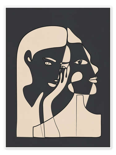 Plakat Abstract Faces II