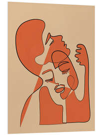 Hartschaumbild Abstrakte Gesichter I