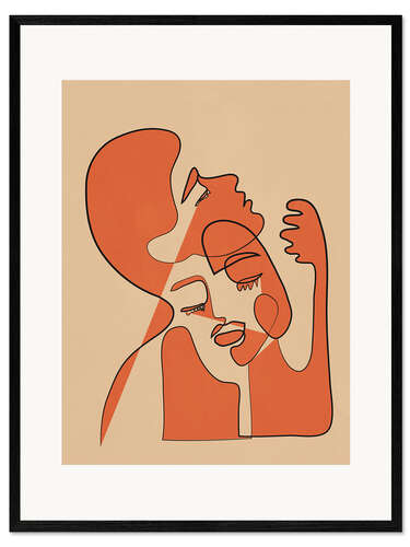Impresión de arte enmarcada Abstract Faces I