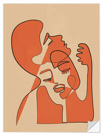 Wandsticker Abstrakte Gesichter I