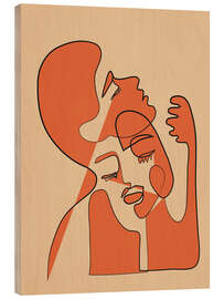 Cuadro de madera Abstract Faces I