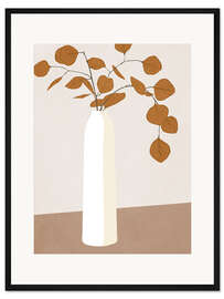 Gerahmter Kunstdruck Pastell Pflanze