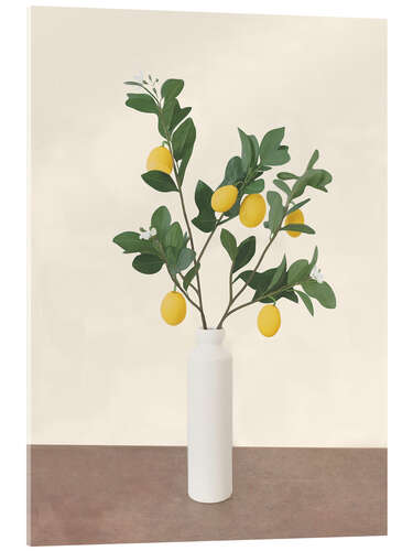 Stampa su vetro acrilico Lemon Branches II