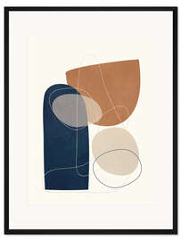 Gerahmter Kunstdruck Spiralförmige Geometrie II