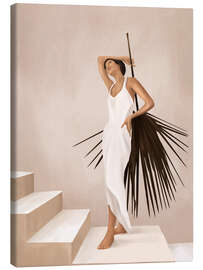 Lienzo Minimal Woman with a Palm Leaf - Branka Kodžoman