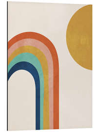 Alubild Sonne und Regenbogen