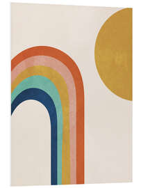 Hartschaumbild Sonne und Regenbogen