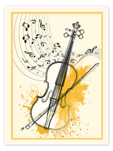 Plakat Minimal Violin