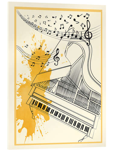Acrylic print Minimal Piano