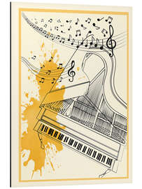 Aluminiumsbilde Minimal Piano