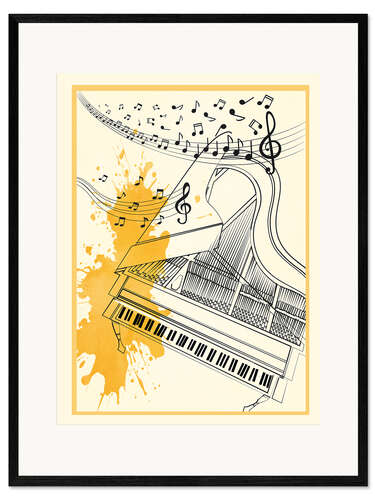 Stampa artistica con cornice Minimal Piano