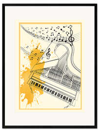 Stampa artistica con cornice Minimal Piano
