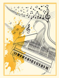 Magnettafel Minimal Piano