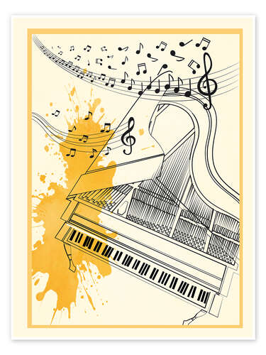 Plakat Minimal Piano