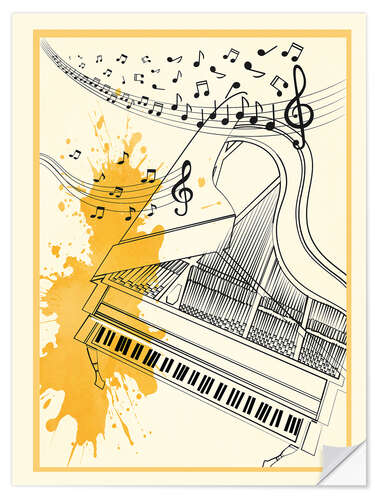 Wall sticker Minimal Piano